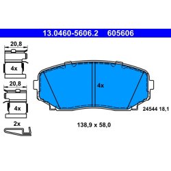 Brake Pad Set ATE 13.0460-5606.2 OE Ref L2Y63323Z