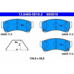 Brake Pad Set ATE 13.0460-5610.2 OE Ref GSYD3323ZA