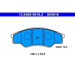 Jeu de plaquettes de frein ATE 13.0460-5616.2 pour TOYOTA HILUX OE 04465-0K160