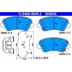 Brake Pad Set ATE 13.0460-5645.2 OE Ref 581013XA00