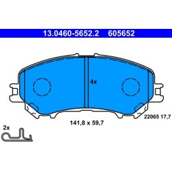 Brake Pad Set ATE 13.0460-5652.2 OE Ref D10604EA0A