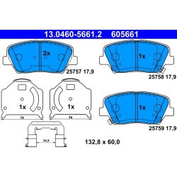 Brake Pad Set ATE 13.0460-5661.2 OE Ref 58101A4A15
