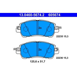 Brake Pad Set ATE 13.0460-5674.2 OE Ref DBY13328ZA