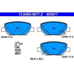 Brake Pad Set ATE 13.0460-5677.2 OE Ref 77367717