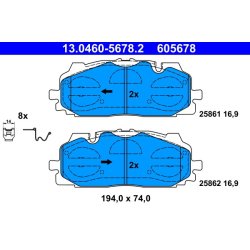 Brake Pad Set ATE 13.0460-5678.2 OE Ref 4M0698151AM