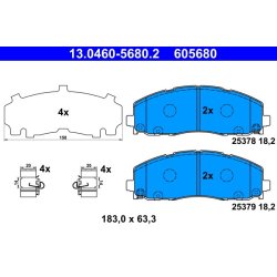 Brake Pad Set ATE 13.0460-5680.2 OE Ref K68144163AA
