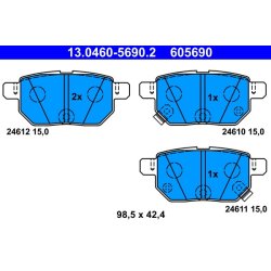 Brake Pad Set ATE 13.0460-5690.2 OE Ref 0446612130