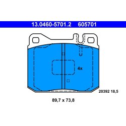 Jeu de plaquettes de frein ATE 13.0460-5701.2 pour VW LT OE 281698151