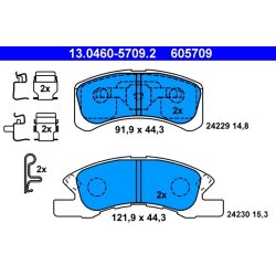 Brake Pad Set ATE 13.0460-5709.2 OE Ref 04465B2040000
