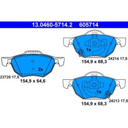 Brake Pad Set ATE 13.0460-5714.2 OE Ref 45022SEAE01