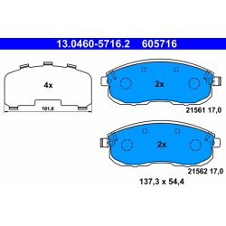 Brake Pad Set ATE 13.0460-5716.2 OE Ref D1060EM10A