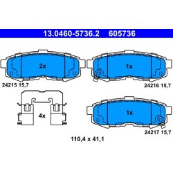 Brake Pad Set ATE 13.0460-5736.2 OE Ref LEY42643ZA
