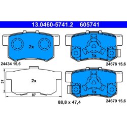 Brake Pad Set ATE 13.0460-5741.2 OE Ref 43022TL0G50