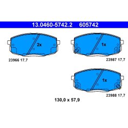 Brake Pad Set ATE 13.0460-5742.2 OE Ref 581011HA00