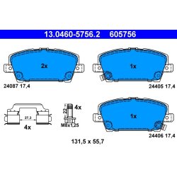 Brake Pad Set ATE 13.0460-5756.2 OE Ref 45022SMGE01