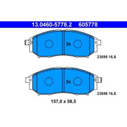 Brake Pad Set ATE 13.0460-5778.2 OE Ref 41060EB325
