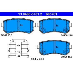 Brake Pad Set ATE 13.0460-5781.2 OE Ref 58302M0A11
