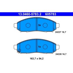 Brake Pad Set ATE 13.0460-5783.2 OE Ref D1M60CY70B