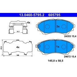 Brake Pad Set ATE 13.0460-5795.2 OE Ref 3M352001AA