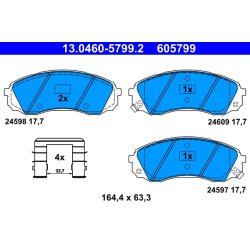 Brake Pad Set ATE 13.0460-5799.2 OE Ref 581014DE00