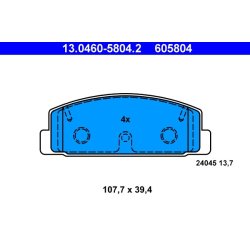 Brake Pad Set ATE 13.0460-5804.2 OE Ref GJYB2643Z