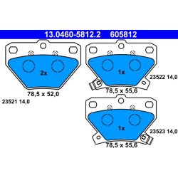 Brake Pad Set ATE 13.0460-5812.2 OE Ref 0446652010