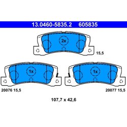 Jeu de plaquettes de frein ATE 13.0460-5835.2 pour LEXUS, TOYOTA OE 04466-12040