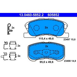Jeu de plaquettes de frein ATE 13.0460-5852.2 pour DAIHATSU OE 04491-97205-000