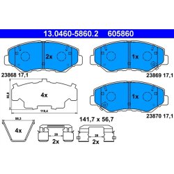 Brake Pad Set ATE 13.0460-5860.2 OE Ref 45022S9AE50