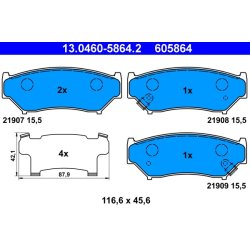 Brake Pad Set ATE 13.0460-5864.2 OE Ref 5520065D00