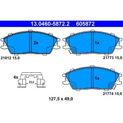Brake Pad Set ATE 13.0460-5872.2 OE Ref 5810129A40