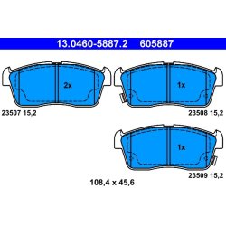 Brake Pad Set ATE 13.0460-5887.2 OE Ref 410604A00B