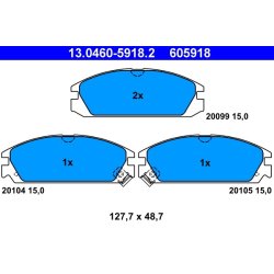Brake Pad Set ATE 13.0460-5918.2 OE Ref 45022SE0910