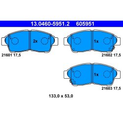 Brake Pad Set ATE 13.0460-5951.2 OE Ref 0449120880