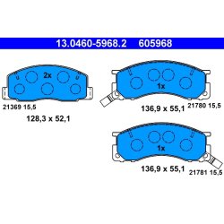 Jeu de plaquettes de frein ATE 13.0460-5968.2 pour TOYOTA PREVIA OE 04491-28220