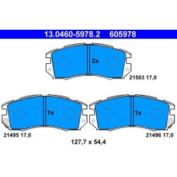 Jeu de plaquettes de frein ATE 13.0460-5978.2 pour SUBARU IMPREZA, LEGACY