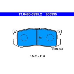 Jeu de plaquettes de frein ATE 13.0460-5995.2 pour FORD, MAZDA PROBE, 626