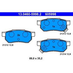 Brake Pad Set ATE 13.0460-5998.2 OE Ref 43022SF1S00