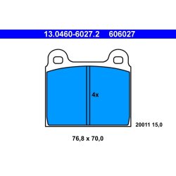 Brake Pad Set ATE 13.0460-6027.2 OE Ref 10541220530025