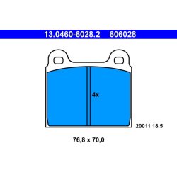 Brake Pad Set ATE 13.0460-6028.2 OE Ref 251698151