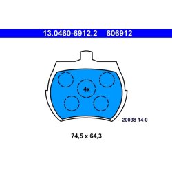 Jeu de plaquettes de frein ATE 13.0460-6912.2
