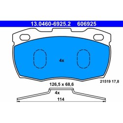 Brake Pad Set ATE 13.0460-6925.2 OE Ref STC2952