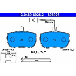 Jeu de plaquettes de frein ATE 13.0460-6926.2 pour LAND ROVER OE RTC4518