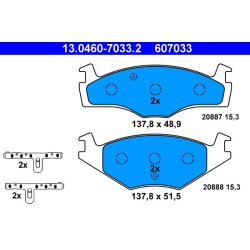 Brake Pad Set ATE 13.0460-7033.2 OE Ref 321698151B