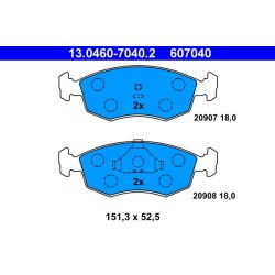 Jeu de plaquettes de frein ATE 13.0460-7040.2 pour FORD OE 1647730