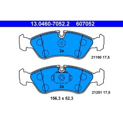 Brake Pad Set ATE 13.0460-7052.2 OE Ref 90399495