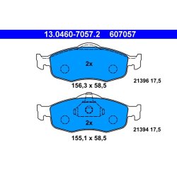 Jeu de plaquettes de frein ATE 13.0460-7057.2 pour FORD OE 5029147