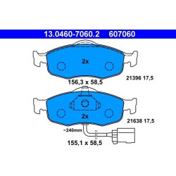 Brake Pad Set ATE 13.0460-7060.2 OE Ref 93GB2K021AC