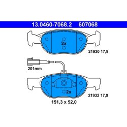 Brake Pad Set ATE 13.0460-7068.2