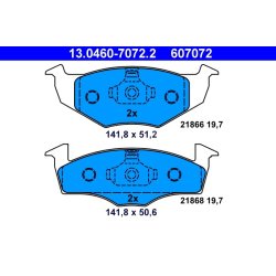 Plaquettes de frein ATE 13.0460-7072.2 pour SEAT, VW OE 1H0698151A
